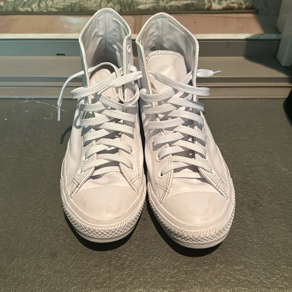 Converse Unisex Chuck Taylor All Star Hi Top Leather White Mens 11.5.